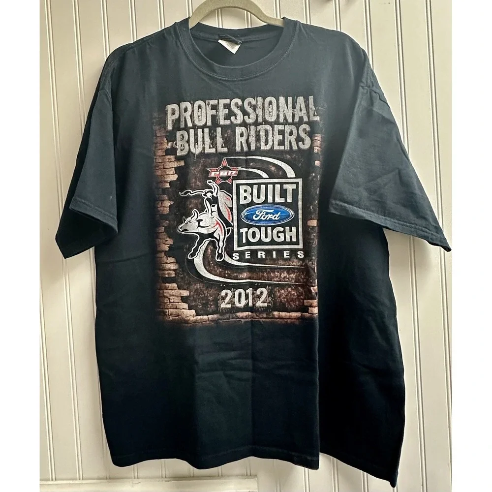 Vintage PBR Pro Bull Riders 2012 Built Ford Tough Series Tour Shirt – Size XL TG